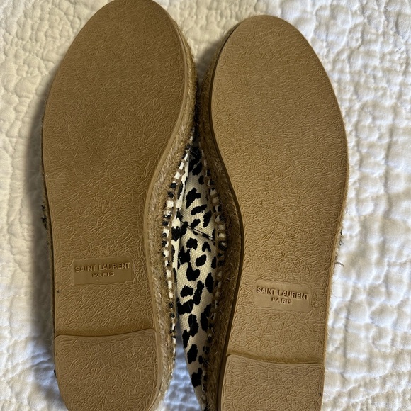 Saint Laurent Monogramme Logo Cheetah Print Espadrille, Size 35 (5) - Picture 4 of 5